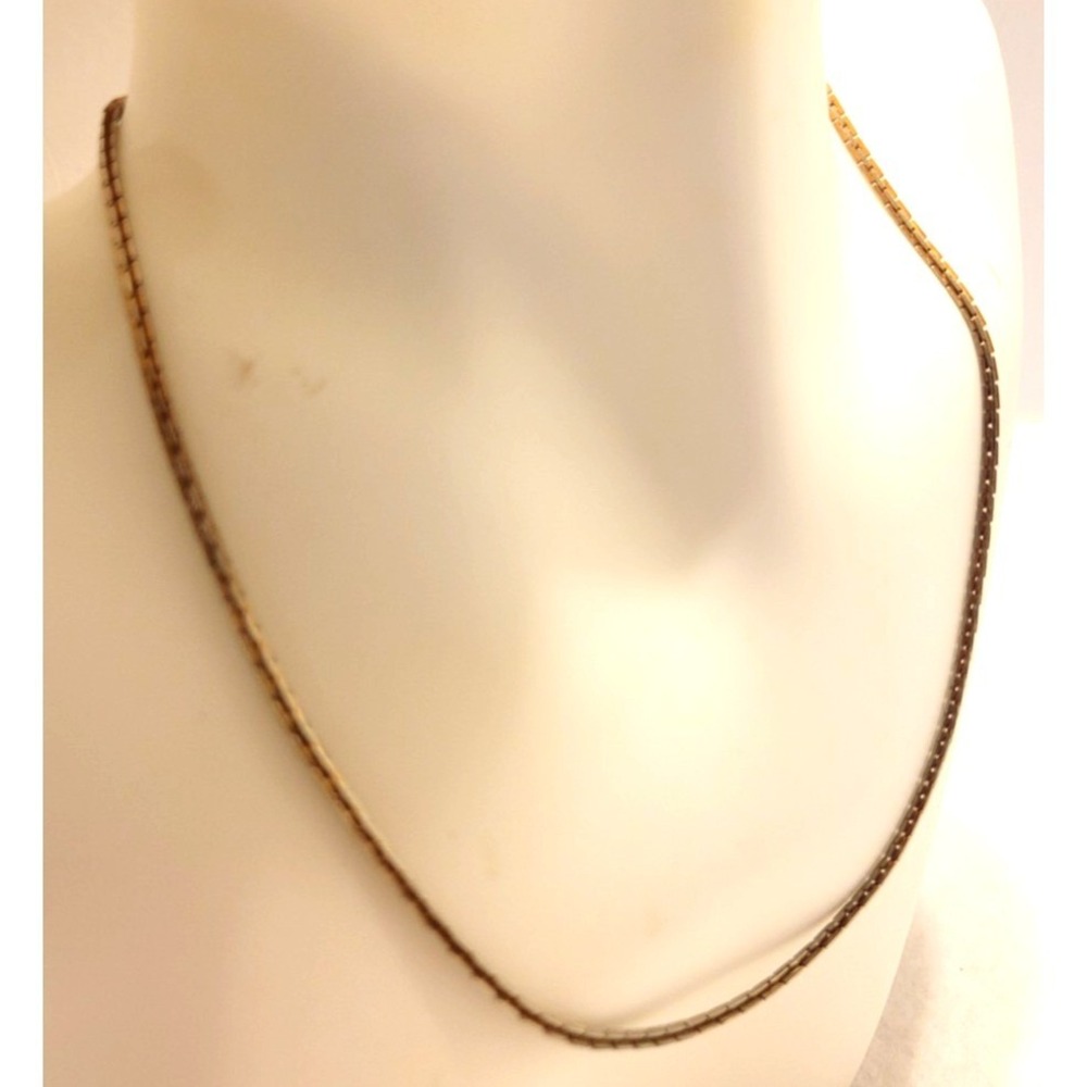 Necklace Korea Vintage Minimalist Box Chain Classic Everyday Gold Tone 16in